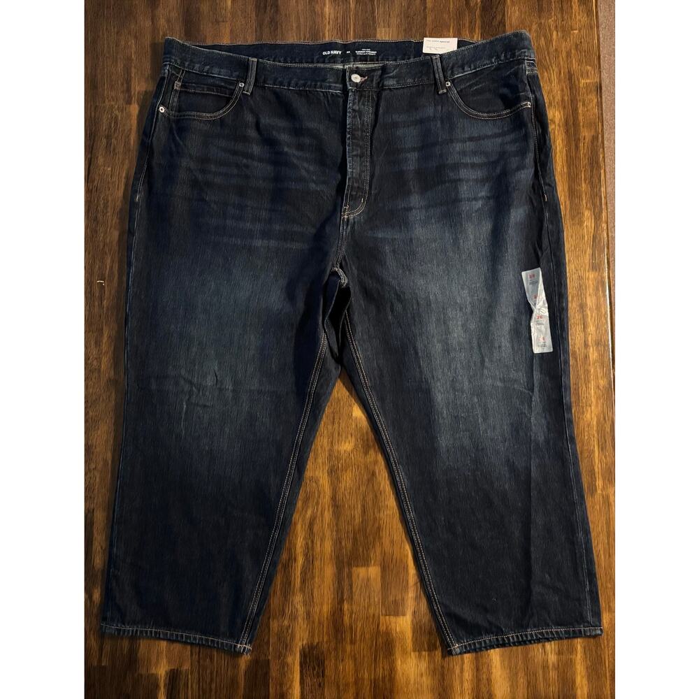 Old Navy Women’s 26 Jeans 49 x 25 Slouchy Straight Crop Button Fly Cotton Denim